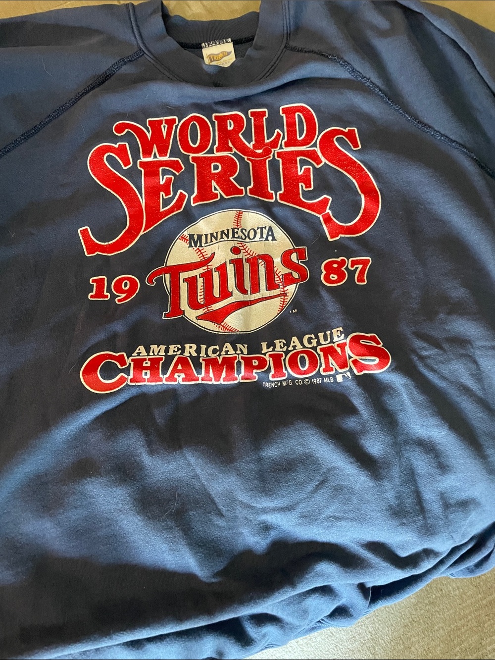 VINTAGE 1987 MN TWINS World Series XXL Sweatshirt